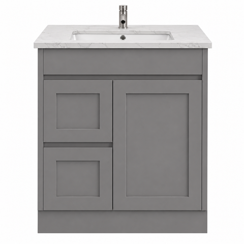 BV52 (460mm Depth) Matt Grey Shaker Freestanding Vanity - 600 / 750 / 900 / 1200 / 1500 / 1800mm
