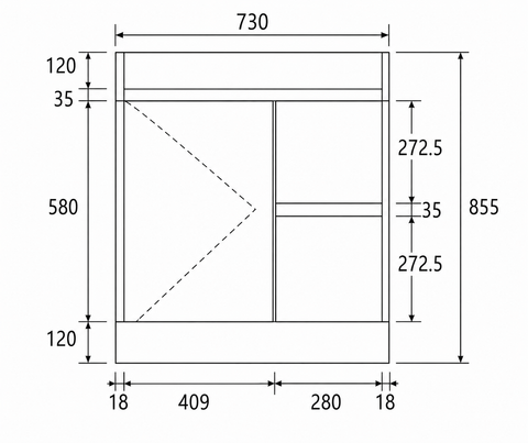 BV61 (460mm Depth) Gloss White Fingerpull Freestanding Vanity - 600 / 750 / 900 / 1200 / 1500 / 1800mm