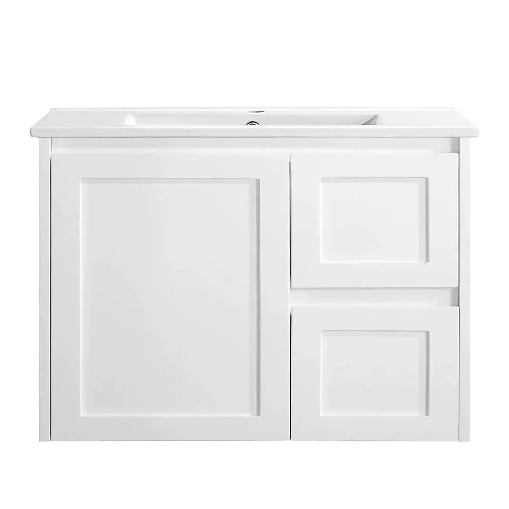 BV88 (460mm Depth) Gloss White Finger pull Wall Hung Vanity - 600 / 750 / 900 / 1200 / 1500 / 1800mm