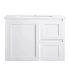 BV55WH (460mm Depth) Matte White Shaker Wall Hung Vanity - 600 / 750 / 900 / 1200 / 1500 / 1800mm