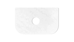 OT Cloudy Carrara (460mm Depth) Curved Solid Surface Flat Vanity Top - Various Sizes