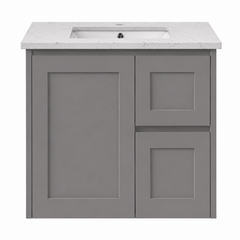 BV56WH (460mm Depth) Matte Grey Shaker Wall Hung Vanity - 600 / 750 / 900 / 1200 / 1500 / 1800mm
