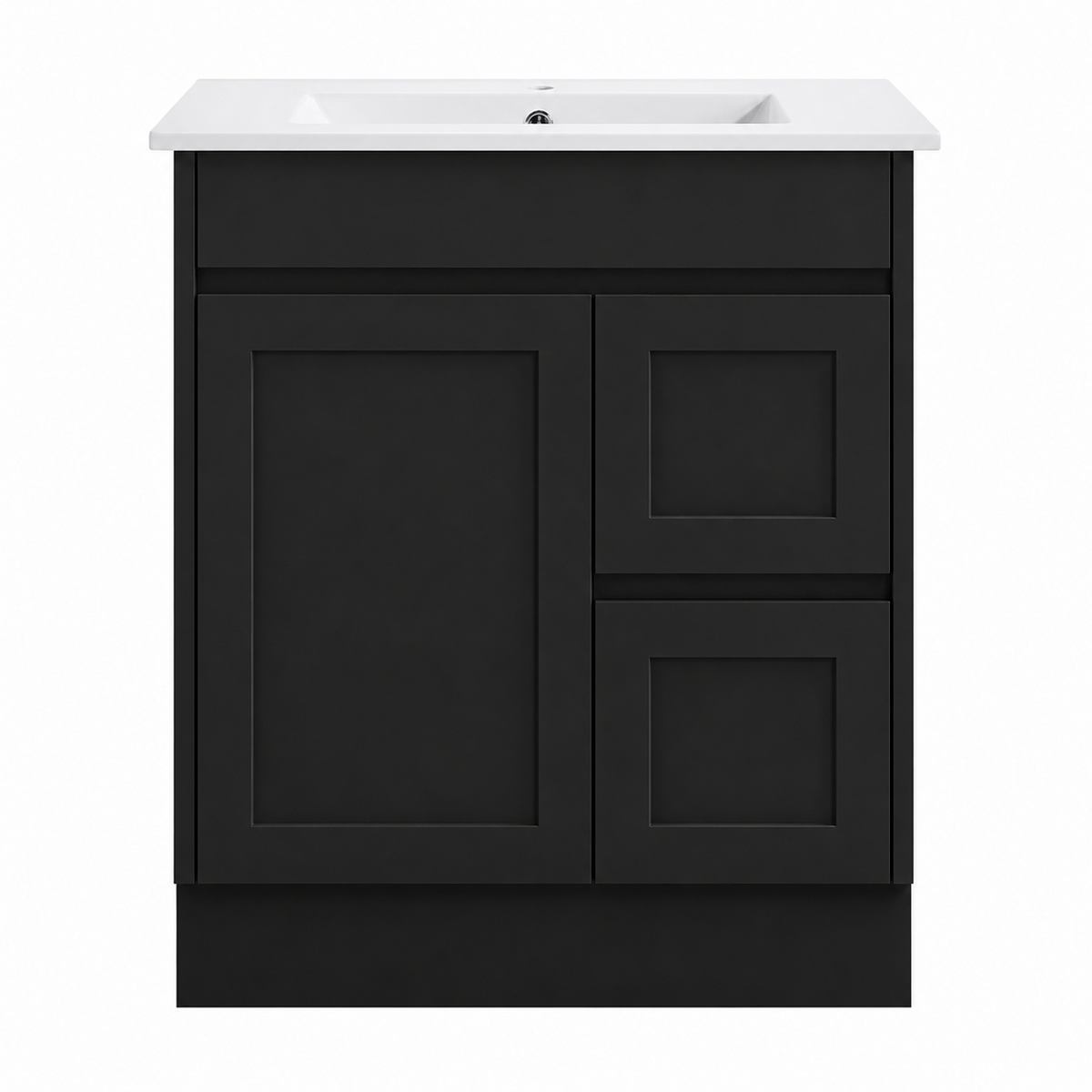 BV53 (460mm Depth) Matt Black Fingerpull Freestanding Vanity - 600 / 750 / 900 / 1200 / 1500 / 1800mm