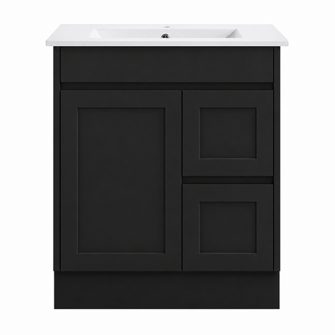 BV53 (460mm Depth) Matt Black Fingerpull Freestanding Vanity - 600 / 750 / 900 / 1200 / 1500 / 1800mm