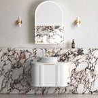 BV57WH Matte White Shaker Curved Wall Hung Vanity