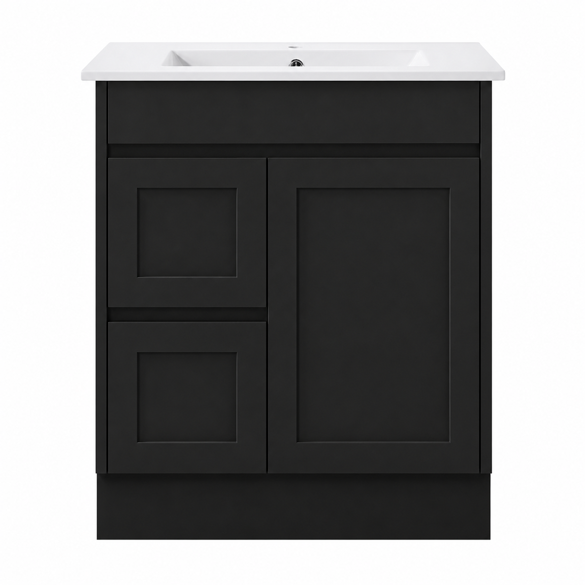 BV53 (460mm Depth) Matt Black Fingerpull Freestanding Vanity - 600 / 750 / 900 / 1200 / 1500 / 1800mm