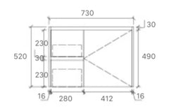 BV59WH (460mm Depth) Wooden Finish Wall Hung Vanity- 600 / 750 / 900 / 1200 / 1500mm
