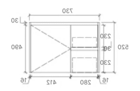 BV59WH (460mm Depth) Wooden Finish Wall Hung Vanity- 600 / 750 / 900 / 1200 / 1500mm