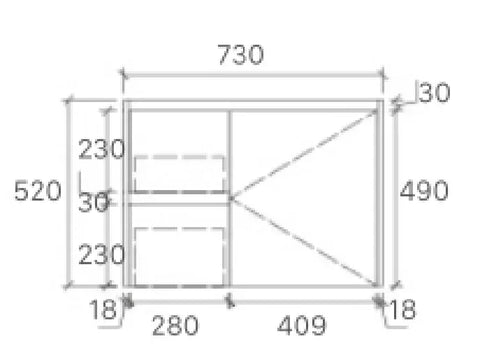 BV55WH (460mm Depth) Matte White Shaker Wall Hung Vanity - 600 / 750 / 900 / 1200 / 1500 / 1800mm