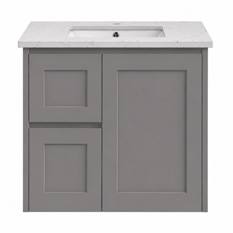 BV56WH Matte Grey Shaker Wall Hung Vanity