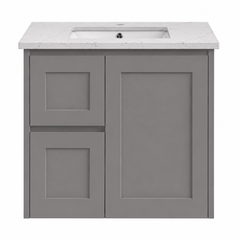 BV56WH (460mm Depth) Matte Grey Shaker Wall Hung Vanity - 600 / 750 / 900 / 1200 / 1500 / 1800mm