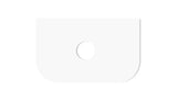 Otti Pure White (460mm Depth) Curved Solid Surface Flat Vanity Top - Various Sizes