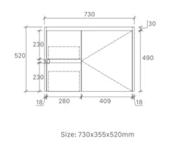 BV32WH Slimline (360mm depth) Gloss White Wall Hung Vanity - 600 / 750 / 900mm