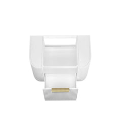 BV63WH Curved Fluted Matte White Wall Hung Vanity - 600 / 750 / 900 / 1200 / 1500 / 1800mm