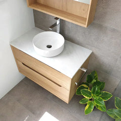 OT Cloudy Silica-Free 20mm thick Solid Surface Flat Vanity Top - Various Sizes