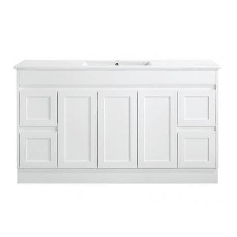 BV61 (460mm Depth) Gloss White Fingerpull Freestanding Vanity - 600 / 750 / 900 / 1200 / 1500 / 1800mm