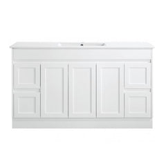 BV61 (460mm Depth) Gloss White Fingerpull Freestanding Vanity - 600 / 750 / 900 / 1200 / 1500 / 1800mm