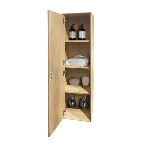 Fingerpull Wall Hung Tallboy & Storage Cabinet - 350x300x1200mm - Various Colours