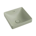 Tranquil Square Semi-Inset Ceramic Basin with Overflow 345x345mm - Various Colours