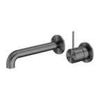 Nero Tapware WBM21 Mecca Handle Up Wall Basin/Bath Mixer Set with 185mm Reach Spout - Various Colours