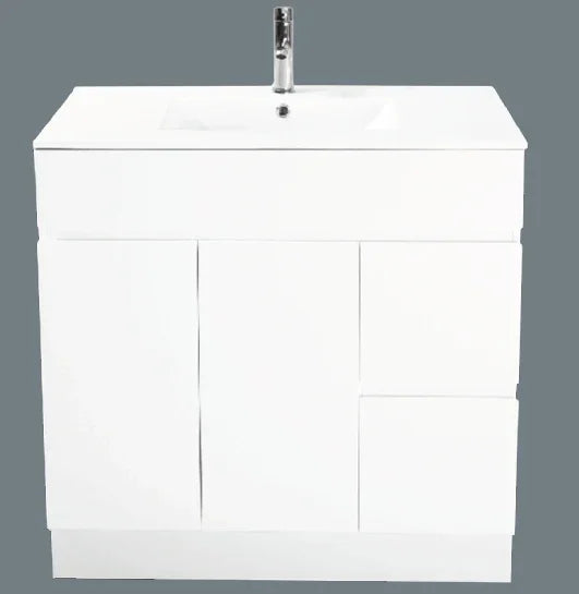 BV03 Gloss White Fingerpull Freestanding Vanity - 600 / 750 / 800 / 900 / 1000 / 1200 / 1500 / 1800mm
