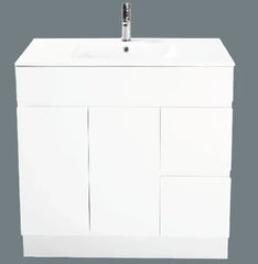 BV03 Gloss White Fingerpull Freestanding Vanity - 600 / 750 / 800 / 900 / 1000 / 1200 / 1500 / 1800mm