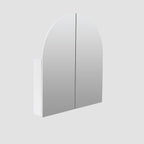 Moon Shape Mirror Cabinet Pencil Edge 800x900mm / 1200x800mm - Matte White / Woodgrain