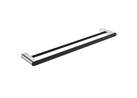 LINCOLN Black Double Towel Holder 800mm