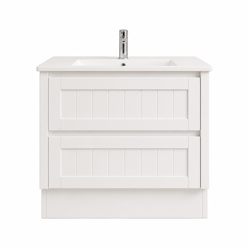 BV23 Hampton Matte White Fingerpull Freestanding Vanity - 750 / 900 / 1200mm Cabinet only