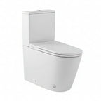 Raised Height Back To Wall Tornado Rimless Flush Toilet Suite (Auto Flush) with Smart Remote Bidet Seat - White (4 Star)