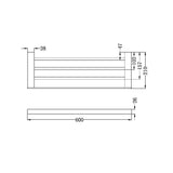 CELIA Matte Black Towel Rack
