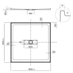 Elite Low Profile Polymarble Shower Base - Various Sizes