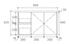 BV59WH (460mm Depth) Wooden Finish Wall Hung Vanity- 600 / 750 / 900 / 1200 / 1500mm