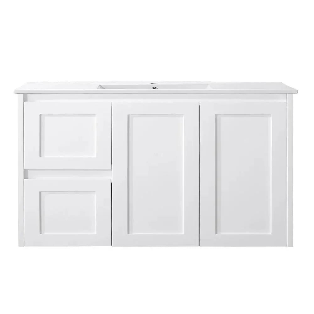 BV88 (460mm Depth) Gloss White Finger pull Wall Hung Vanity - 600 / 750 / 900 / 1200 / 1500 / 1800mm