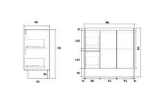 BV03 Gloss White Fingerpull Freestanding Vanity - 600 / 750 / 800 / 900 / 1000 / 1200 / 1500 / 1800mm