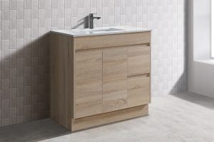 BV77 Slimline (360mm Depth) Woodgrain Freestanding Vanity - 600 / 750 / 900mm