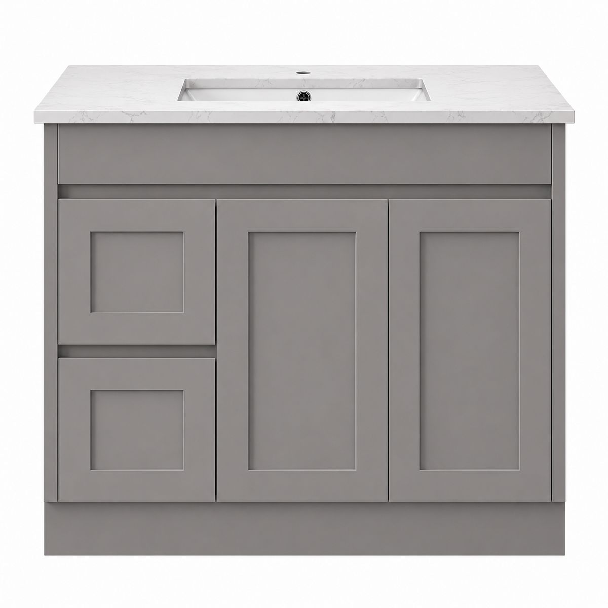 BV52 (460mm Depth) Matt Grey Shaker Freestanding Vanity - 600 / 750 / 900 / 1200 / 1500 / 1800mm