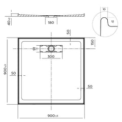 Elite Low Profile Polymarble Shower Base - Various Sizes