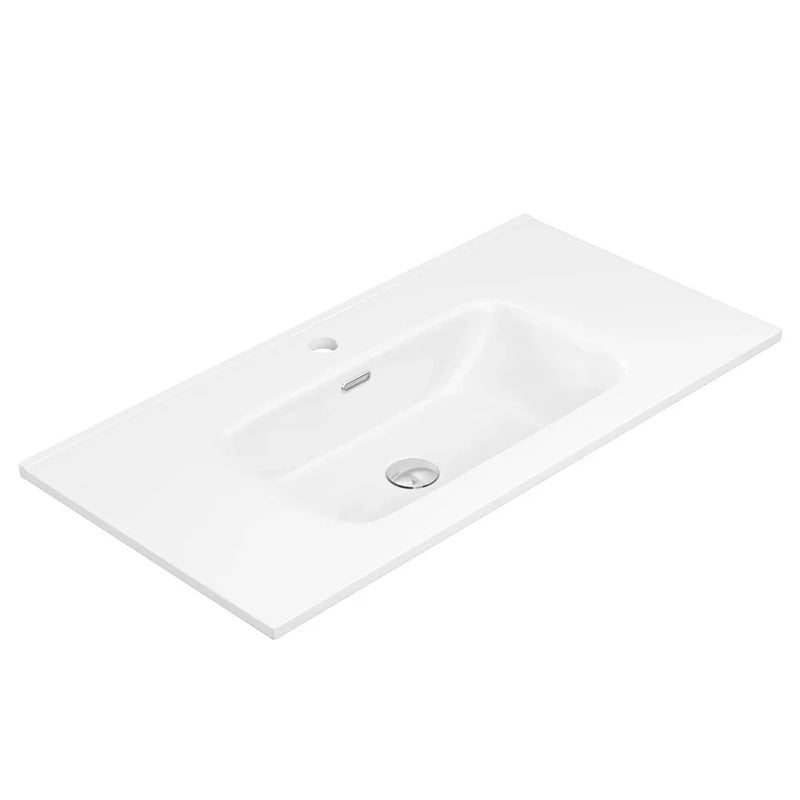 Premium - Gloss White Soft Curve Bowl 465mm Depth Vanity Top - Various Sizes