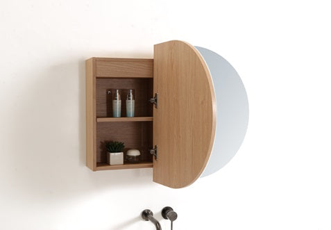 Oval Mirror Cabinet Pencil Edge 900x600 / 1200x600 / 1500x800mm - Timber Veneer