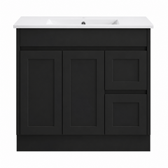 BV53 (460mm Depth) Matt Black Fingerpull Freestanding Vanity - 600 / 750 / 900 / 1200 / 1500 / 1800mm
