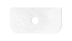 OT Cloudy Carrara (460mm Depth) Curved Solid Surface Flat Vanity Top - Various Sizes