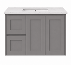 BV56WH Matte Grey Shaker Wall Hung Vanity