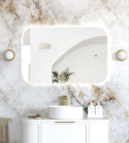 Rectangle Curved LED Mirrors - 900/1200/1500mm - Frameless/With Frame