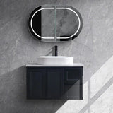 BV39WH Matte Black Shaker Wall Hung Vanity - 600 / 750 / 900 / 1200 / 1500 / 1800mm
