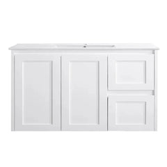 BV55WH (460mm Depth) Matte White Shaker Wall Hung Vanity - 600 / 750 / 900 / 1200 / 1500 / 1800mm