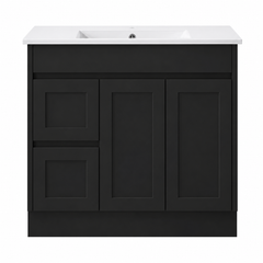 BV53 (460mm Depth) Matt Black Fingerpull Freestanding Vanity - 600 / 750 / 900 / 1200 / 1500 / 1800mm