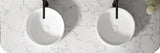 ECT Carrara (510mm Depth) Curved Silica Free Stone Flat Vanity Top - Various Sizes