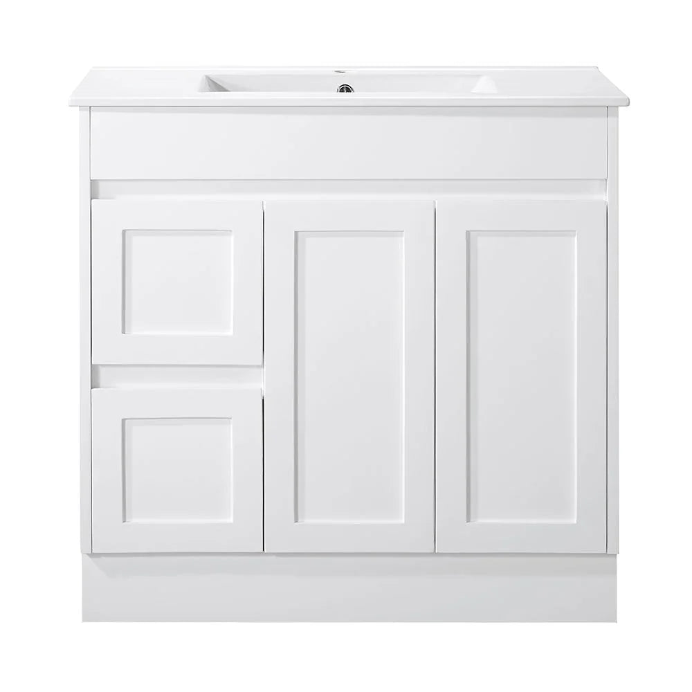 BV61 (460mm Depth) Gloss White Fingerpull Freestanding Vanity - 600 / 750 / 900 / 1200 / 1500 / 1800mm