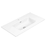 Matte White Soft Curve Bowl 465mm Depth Vanity Top - Various Sizes